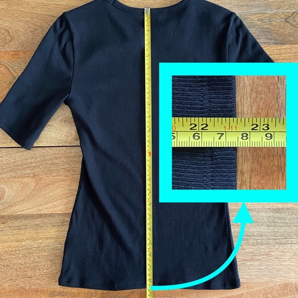 Express Ribbed Pearl Inset Tee NWT - Picture 8 of 16